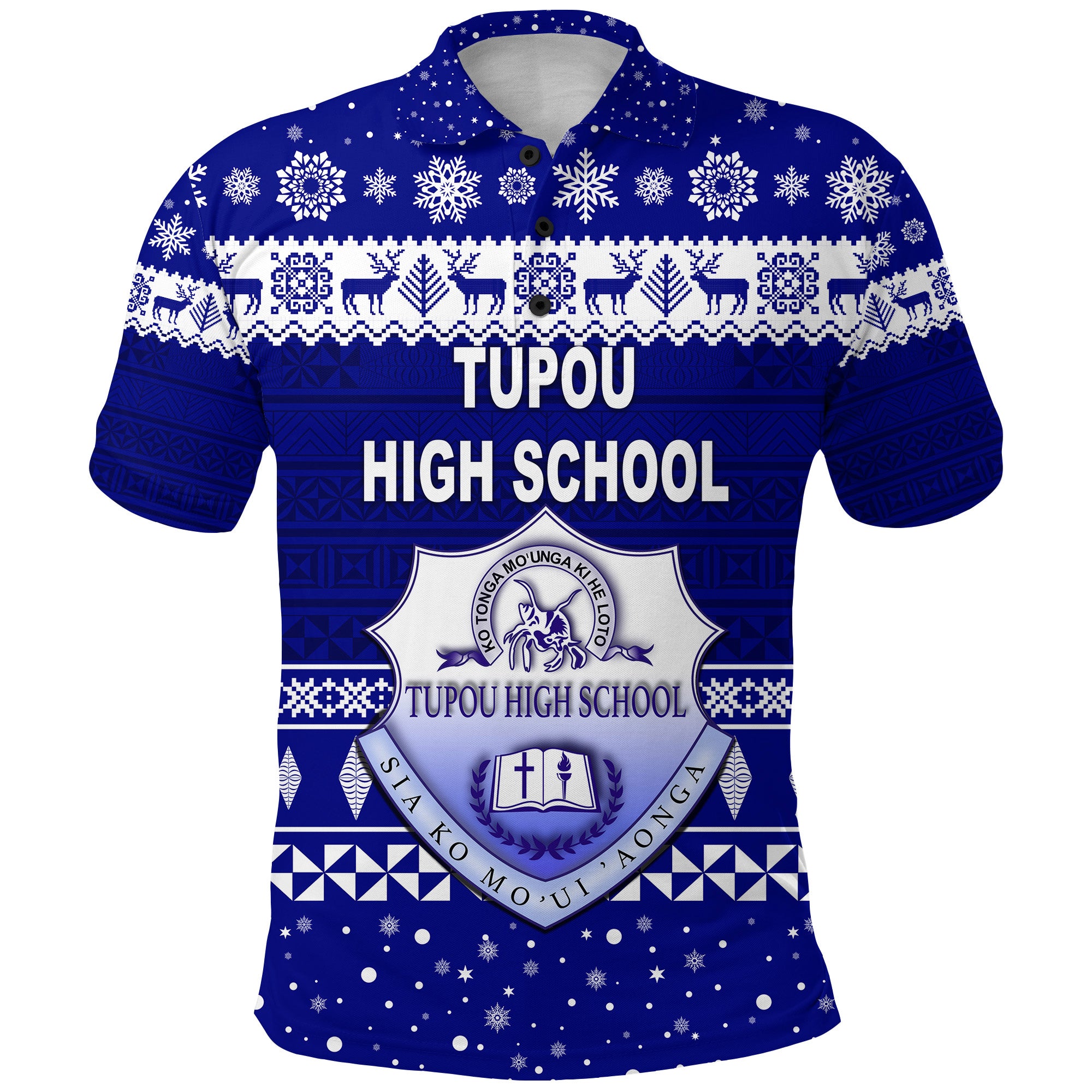 Tupou High School Christmas Polo Shirt Simple Style LT8 - Polynesian Pride