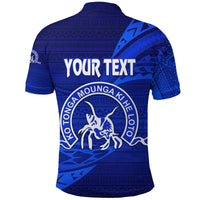 Custom Kolisi Ko Tupou College Tonga Polo Shirt Unique Version Full Blue - Polynesian Pride