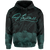 Polynesian Hibiscus Seal of Hawaii Hoodie Turquoise - Polynesian Pride