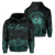 Polynesian Hibiscus Seal of Hawaii Hoodie Turquoise Unisex Turquoise - Polynesian Pride