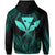 Hawaii King Polynesian Hoodie Durk Style Turquoise - Polynesian Pride