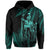 Hawaii King Polynesian Hoodie Durk Style Turquoise - Polynesian Pride