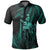 Hawaii King Polynesian Polo Shirt Durk Style Turquoise - Polynesian Pride