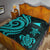 Tokelau Premium Quilt - Turquoise Tentacle Turtle - Polynesian Pride