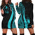 Yap Women's Hoodie Dress - Turquoise Polynesian Tentacle Tribal Pattern Turquoise - Polynesian Pride