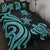 Tuvalu Quilt Bed Set - Turquoise Tentacle Turtle Turquoise - Polynesian Pride