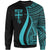 Fiji Sweatshirt - Turquoise Polynesian Tentacle Tribal Pattern Unisex Turquoise - Polynesian Pride