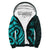 Samoa Sherpa Hoodie - Turquoise Tentacle Turtle Turquoise - Polynesian Pride