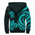 Chuuk Sherpa Hoodie - Turquoise Tentacle Turtle - Polynesian Pride