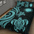 Northern Mariana Islands Quilt Bed Set - Turquoise Tentacle Turtle - Polynesian Pride