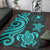 Yap Area Rug - Turquoise Tentacle Turtle - Polynesian Pride