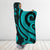 Fiji Hooded Blanket - Turquoise Tentacle Turtle Crest - Polynesian Pride