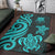 Tuvalu Area Rug - Turquoise Tentacle Turtle - Polynesian Pride