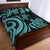 Northern Mariana Islands Quilt Bed Set - Turquoise Tentacle Turtle - Polynesian Pride