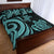 Pohnpei Quilt Bed Set - Turquoise Tentacle Turtle - Polynesian Pride