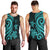 Niue Men's Tank Top - Turquoise Tentacle Turtle - Polynesian Pride