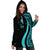 Yap Women's Hoodie Dress - Turquoise Polynesian Tentacle Tribal Pattern - Polynesian Pride