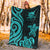 Tuvalu Premium Blanket - Turquoise Tentacle Turtle - Polynesian Pride