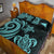 Tokelau Quilt Bed Set - Turquoise Tentacle Turtle - Polynesian Pride