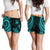 Samoa Women's Short - Turquoise Tentacle Turtle - Polynesian Pride