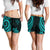 Kosrae Women's Short - Turquoise Tentacle Turtle - Polynesian Pride