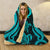 Pohnpei Hooded Blanket - Turquoise Tentacle Turtle - Polynesian Pride