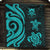 Tuvalu Premium Quilt - Turquoise Tentacle Turtle - Polynesian Pride