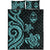 Guam Quilt Bed Set - Turquoise Tentacle Turtle - Polynesian Pride