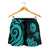 Tahiti Women's Short - Turquoise Tentacle Turtle - Polynesian Pride