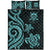 Tuvalu Quilt Bed Set - Turquoise Tentacle Turtle - Polynesian Pride