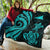 Tokelau Premium Quilt - Turquoise Tentacle Turtle - Polynesian Pride