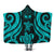 Marshall Islands Hooded Blanket - Turquoise Tentacle Turtle Crest Hooded Blanket Turquoise - Polynesian Pride