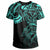 Hawaii Kanaka Polynesian Tribal T Shirt Gradiant Style Turquoise - Polynesian Pride