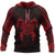 Turtle Maori Tattoo All Over Hoodie Red Unisex Red - Polynesian Pride