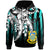 Tuvalu Hoodie Cyan Vertical Stripes Style Unisex Cyan - Polynesian Pride