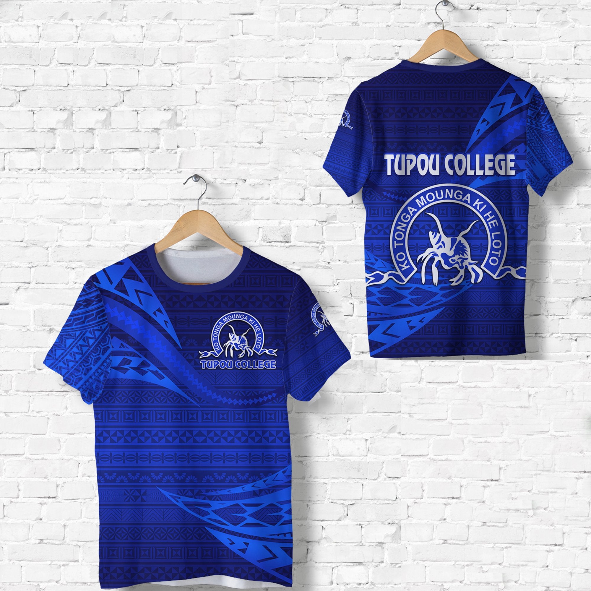 Kolisi Ko Tupou College Tonga T Shirt Unique Version Full Blue Unisex Blue - Polynesian Pride