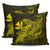 Hula Girl Hibiscus Kanaka Poly Pillow Covers - Yellow 18'' x 18'' Set Of 2 Yellow - Polynesian Pride