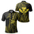 Hawaii King Polynesian Polo Shirt Durk Style Yellow Unisex Black - Polynesian Pride