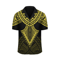 Hawaii Polynesian Limited Hawaiian Shirt - Tab Style Yellow - AH - Polynesian Pride