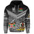 Custom Vanuatu Fiji Hoodie Together Black, Custom Text and Number LT8 - Polynesian Pride