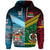 Custom Vanuatu Fiji Hoodie Together Blue, Custom Text and Number LT8 - Polynesian Pride