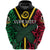 Vanuatu Flag Hoodie Melanesian Warrior Unisex Black - Polynesian Pride