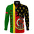 Vanuatu Flag Pattern Style Long Sleeve Button Shirt LT10 Unisex Yellow - Polynesian Pride