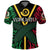 (Solid Blackman) Vanuatu Flag Polo Shirt Melanesian Warrior LT4 - Polynesian Pride