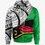 Vanuatu Custom Zip Hoodie Vanuatu Flag Style With Claw Pattern Unisex Green - Polynesian Pride