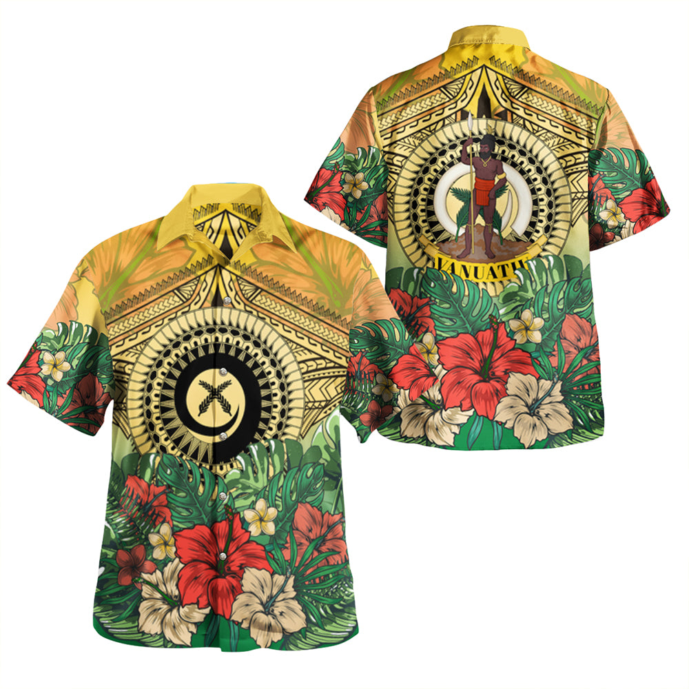 Vanuatu Polynesian Hibiscus Beach Shirt LT10 Unisex Yellow - Polynesian Pride