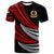 Vanuatu Custom T Shirt Wave Pattern Alternating Red Color Unisex Black - Polynesian Pride