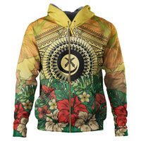 Vanuatu Polynesian Hibiscus Zip Hoodie LT10 - Polynesian Pride