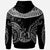 Vanuatu Custom Hoodie Serrated Pattern White Color Unisex Black - Polynesian Pride