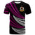 Vanuatu Custom T Shirt Wave Pattern Alternating Purple Color Unisex Purple - Polynesian Pride